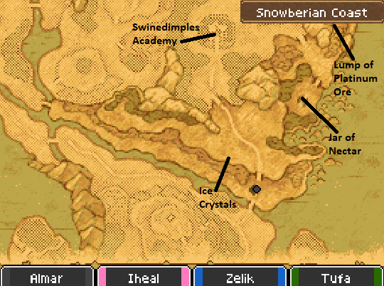 Snowberian Coast Map Locations